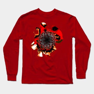 black flower Long Sleeve T-Shirt